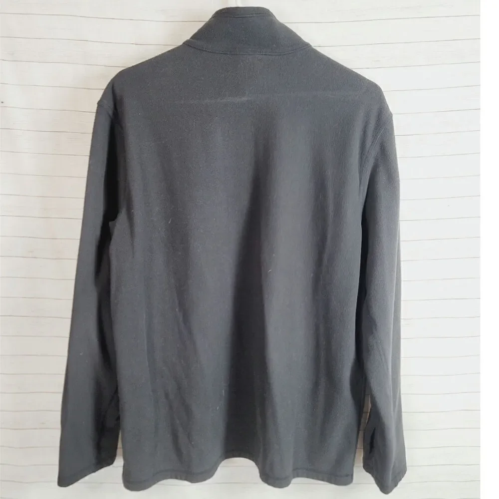 THE NORTH FACE 1/4 ZIP FLEECE IN BLACK, SZ LARGE